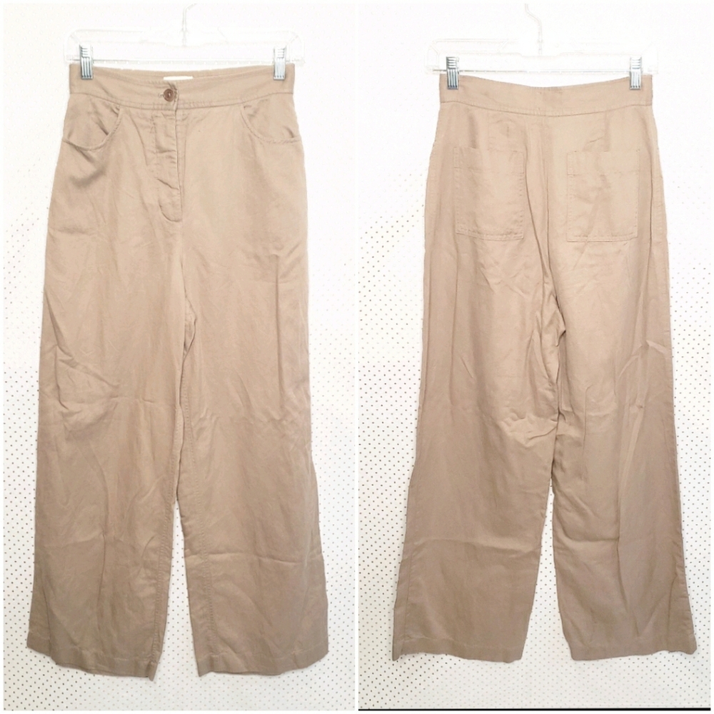 SOLD - Wilfred Free Hi Rise Button Fly Wide Leg Pants
